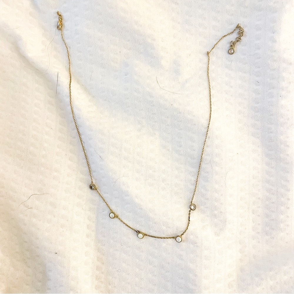 Dainty opal necklace
